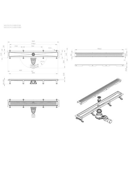 Купить W01SC-P11-080-01BM MasterFlow Трап для душа линейный универс затвор Cut Gradient 80см цвет черн мат (w01sc-p11-080-01bm) по цене 17190 руб., в Санкт-Петебруге в интернет магазине 100-Систем, а также дургие товары AM.PM из раздела Лотки и Душевые лотки и душевые трапы