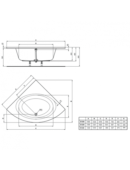 Купить Встраиваемая угловая акриловая ванна 140х140 см Ideal Standard CONNECT AIR E125001 (e125001) по цене 69868.93 руб., в Санкт-Петебруге в интернет магазине 100-Систем, а также дургие товары IDEAL STANDARD из раздела Акриловые ванны и Ванны