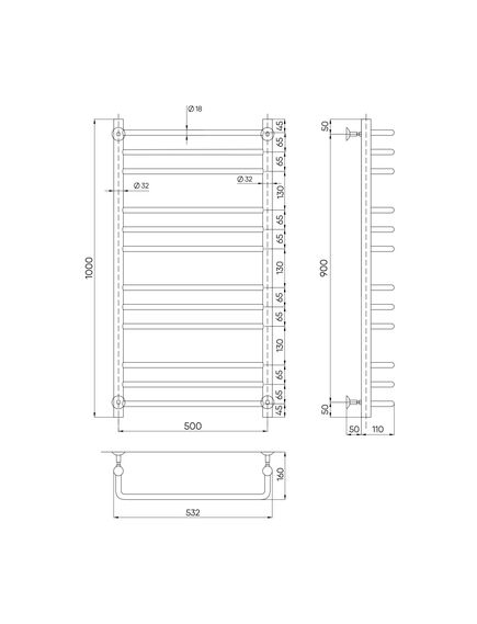 Купить Псш Brace б/п (в.р.1/2") 100/50 (к-1, Graphite Metallic) INDIGO (lbcw100-50gfm) по цене 12404 руб., в Санкт-Петебруге в интернет магазине 100-Систем, а также дургие товары INDIGO из раздела Водяные полотенцесушители и Полотенцесушители