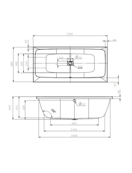 Купить W84A-150-070W-A Func Ванна акриловая 150х70 (w84a-150-070w-a) по цене 29590 руб., в Санкт-Петебруге в интернет магазине 100-Систем, а также дургие товары AM.PM из раздела Акриловые ванны и Ванны