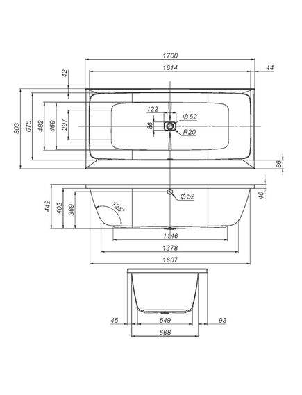Купить W84A-170-080W-A Func Ванна акриловая 170х80 (w84a-170-080w-a) по цене 34690 руб., в Санкт-Петебруге в интернет магазине 100-Систем, а также дургие товары AM.PM из раздела Акриловые ванны и Ванны