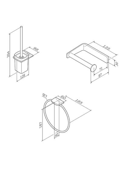 Купить AK50T1103B Inspire V2.0 набор аксессуаров для зоны туалета, черный (ak50t1103b) по цене 22690 руб., в Санкт-Петебруге в интернет магазине 100-Систем, а также дургие товары AM.PM из раздела Комбинированные стойки держатели и Аксессуары для ванной комнаты
