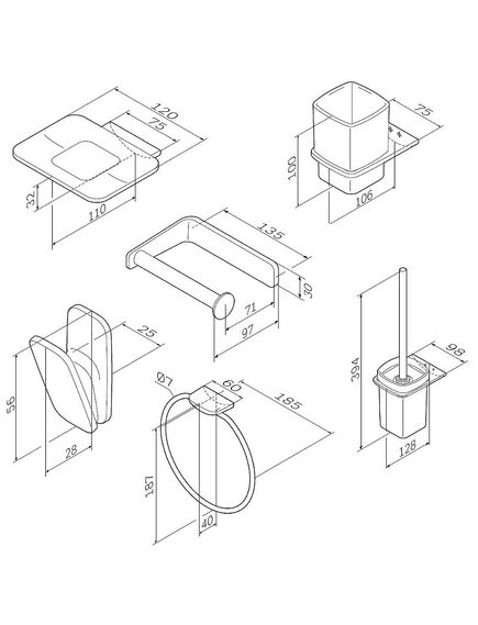 Купить AK50D1206B Inspire V2.0 набор аксессуаров для зоны красоты и туалета, черный (ak50d1206b) по цене 37990 руб., в Санкт-Петебруге в интернет магазине 100-Систем, а также дургие товары AM.PM из раздела Комбинированные стойки держатели и Аксессуары для ванной комнаты