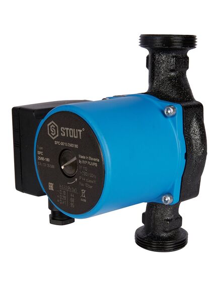 Купить SPC-0010-2560180 STOUT Насос циркуляционный 25/60-180 (spc-0010-2560180) по цене 11440 руб., в Санкт-Петебруге в интернет магазине 100-Систем, а также дургие товары STOUT из раздела Насосы циркуляционные и Насосы и насосное оборудование