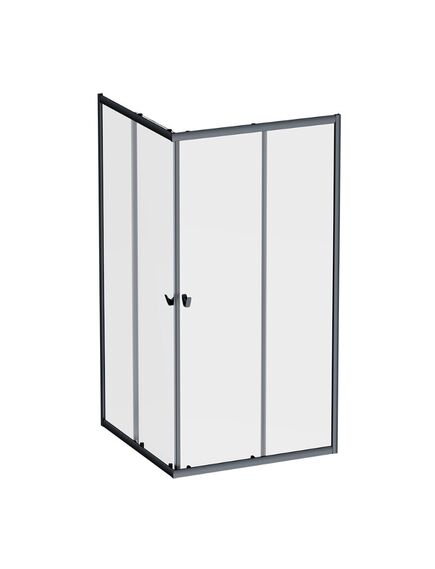 Купить W87G-403-100100-BT Sunny душ огражд квадратн, раздвижн двери 100x100 черный,стекло прозрачн (w87g-403-100100-bt) по цене 30890 руб., в Санкт-Петебруге в интернет магазине 100-Систем, а также дургие товары AM.PM из раздела Душевые ограждения и Душевые кабины и ограждения