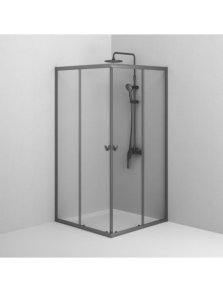 Купить W87G-403-100100-BT Sunny душ огражд квадратн, раздвижн двери 100x100 черный,стекло прозрачн (w87g-403-100100-bt) по цене 30890 руб., в Санкт-Петебруге в интернет магазине 100-Систем, а также дургие товары AM.PM из раздела Душевые ограждения и Душевые кабины и ограждения