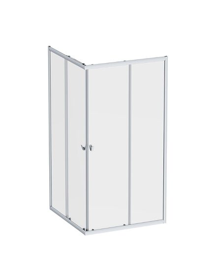 Купить W87G-403-100100-MT Sunny душ огражд квадратн, раздвижн двери 100x100 серебро,стекло прозрачн (w87g-403-100100-mt) по цене 30190 руб., в Санкт-Петебруге в интернет магазине 100-Систем, а также дургие товары AM.PM из раздела Душевые ограждения и Душевые кабины и ограждения