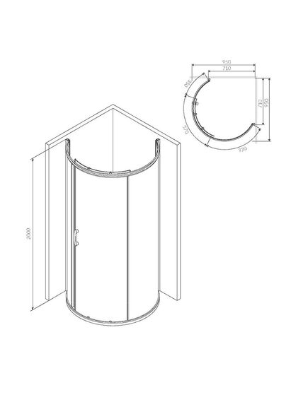 Купить W83UG-333-095CG Like Round 95 Душевое ограждение 95x95, стекло тонированное, проф хром глянц, без по (w83ug-333-095cg) по цене 26990 руб., в Санкт-Петебруге в интернет магазине 100-Систем, а также дургие товары AM.PM из раздела Душевые ограждения и Душевые кабины и ограждения