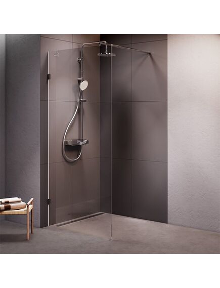 Купить W94UWI-90-F1-MTE X-Joy Душевая перегородка 90x195, стекло прозр. 8 мм + покрытие, фурнитура мат хром (w94uwi-90-f1-mte) по цене 16490 руб., в Санкт-Петебруге в интернет магазине 100-Систем, а также дургие товары AM.PM из раздела Душевые перегородки и Душевые двери, перегородки