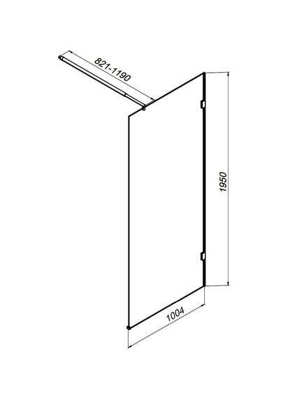 Купить W94UWI-100-F1-MTE X-Joy Душевая перегородка 100x195, стекло прозр. 8 мм + покрытие, фурнитура мат хр (w94uwi-100-f1-mte) по цене 18490 руб., в Санкт-Петебруге в интернет магазине 100-Систем, а также дургие товары AM.PM из раздела Душевые перегородки и Душевые двери, перегородки