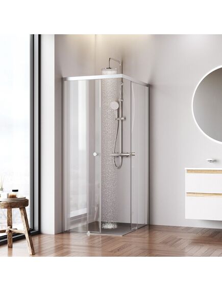 Купить W94G-403-100280-MТ1К X-joy душевое огражд прямоугольн.,раздвиж.двери 100x80 хром мат.,стекло прозр (w94g-403-100280-mт1к) по цене 38290 руб., в Санкт-Петебруге в интернет магазине 100-Систем, а также дургие товары AM.PM из раздела Душевые ограждения и Душевые кабины и ограждения