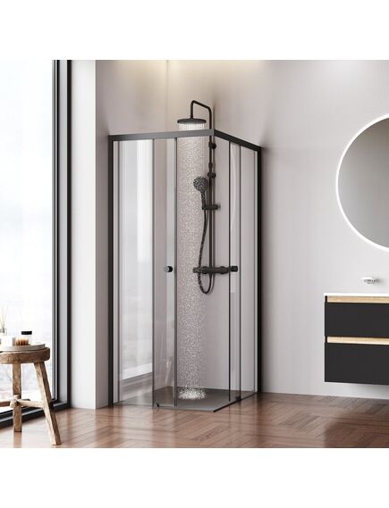 Купить W94G-403-100280-BТ1К X-joy душевое огражд прямоугольн.,раздвиж.двери 100x80 черный мат.,стекло прозр (w94g-403-100280-bт1к) по цене 29390 руб., в Санкт-Петебруге в интернет магазине 100-Систем, а также дургие товары AM.PM из раздела Душевые ограждения и Душевые кабины и ограждения