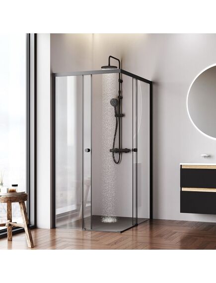 Купить W94G-403-120290-BТ1К X-joy душевое огражд прямоугольн.,раздвиж.двери 120x90 черный мат.,стекло прозр (w94g-403-120290-bт1к) по цене 31990 руб., в Санкт-Петебруге в интернет магазине 100-Систем, а также дургие товары AM.PM из раздела Душевые ограждения и Душевые кабины и ограждения