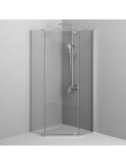 Купить W87G-405-9090-MT Sunny душ огражд 5-угольн, распашн дверь 90x90 серебро,стекло прозрачн (w87g-405-9090-mt) по цене 25890 руб., в Санкт-Петебруге в интернет магазине 100-Систем, а также дургие товары AM.PM из раздела Душевые ограждения и Душевые кабины и ограждения
