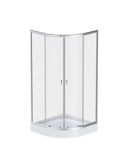 Купить W88E-205-090MT64 X-Joy Twin Slide,  Душевое ограждение c поддоном, 90x90, профиль мат хром (w88e-205-090mt64) по цене 52190 руб., в Санкт-Петебруге в интернет магазине 100-Систем, а также дургие товары AM.PM из раздела Душевые ограждения и Душевые кабины и ограждения