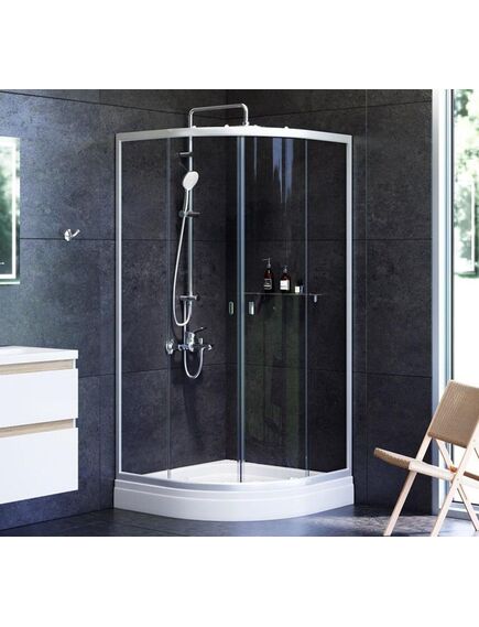 Купить W88G-205-090MT64 X-Joy Twin Slide,  Душевое ограждение без  поддона, 90x90, профиль мат хром (w88g-205-090mt64) по цене 17990 руб., в Санкт-Петебруге в интернет магазине 100-Систем, а также дургие товары AM.PM из раздела Душевые ограждения и Душевые кабины и ограждения