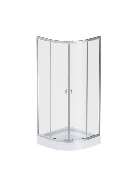 Купить W88E-205-080MT64 X-Joy Twin Slide,  Душевое ограждение c поддоном, 80x80, профиль мат хром (w88e-205-080mt64) по цене 50290 руб., в Санкт-Петебруге в интернет магазине 100-Систем, а также дургие товары AM.PM из раздела Душевые ограждения и Душевые кабины и ограждения
