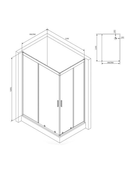 Купить W90G-404-120280-MT Gem Twin Slide 120x80. Душевое ограждение,120x80, профиль мат хром, стекло прозра (w90g-404-120280-mt) по цене 53990 руб., в Санкт-Петебруге в интернет магазине 100-Систем, а также дургие товары AM.PM из раздела Душевые ограждения и Душевые кабины и ограждения