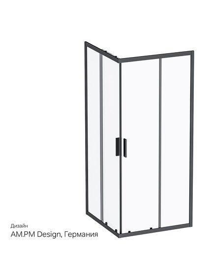 Купить W93G-403-090BT Душевое ограждение Gem S Square Slide 90x90 стекло прозрачное, профиль черный матовый (w93g-403-090bt) по цене 57990 руб., в Санкт-Петебруге в интернет магазине 100-Систем, а также дургие товары AM.PM из раздела Душевые ограждения и Душевые кабины и ограждения