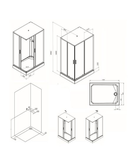 Купить W90C-404-12090MT Gem кабина душевая  120x90, прямоугольная, профиль матовый хром, стекло прозрачное (w90c-404-12090mt) по цене 139690 руб., в Санкт-Петебруге в интернет магазине 100-Систем, а также дургие товары AM.PM из раздела Душевые кабины и Душевые кабины и ограждения