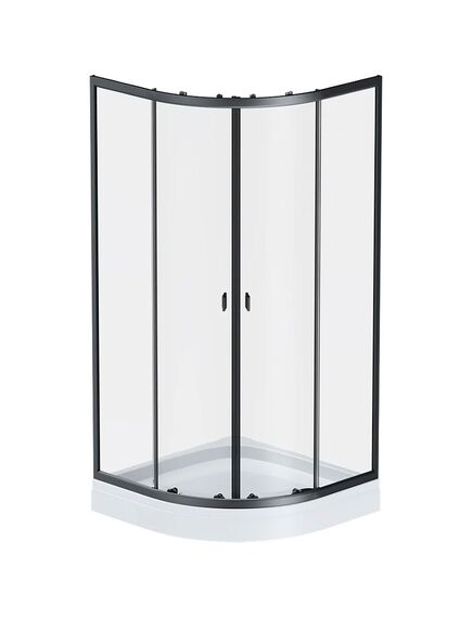Купить W88E-205-090BT64 X-Joy Twin Slide,  Душевое ограждение c поддоном, 90x90, профиль черный (w88e-205-090bt64) по цене 52190 руб., в Санкт-Петебруге в интернет магазине 100-Систем, а также дургие товары AM.PM из раздела Душевые ограждения и Душевые кабины и ограждения