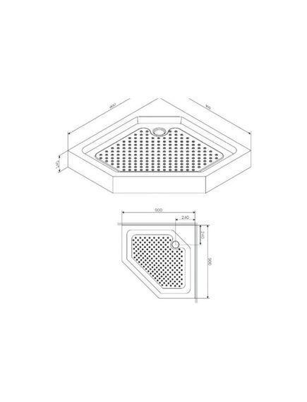 Купить DX35WT-405-090MT Поддон 5-corner 90х90, с сифоном (dx35wt-405-090mt) по цене 20290 руб., в Санкт-Петебруге в интернет магазине 100-Систем, а также дургие товары DAMIXA из раздела Нестандартные и Душевые поддоны