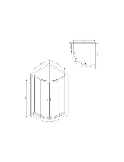 Купить W88G-205-080MT64 X-Joy Twin Slide,  Душевое ограждение без  поддона, 80x80, профиль мат хром (w88g-205-080mt64) по цене 26990 руб., в Санкт-Петебруге в интернет магазине 100-Систем, а также дургие товары AM.PM из раздела Душевые ограждения и Душевые кабины и ограждения