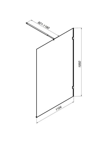 Купить W94WI-110-F1-MTE Душевая перегородка X-Joy 110x195, стекло прозр. 6 мм + покрытие, фурнитура мат хро (w94wi-110-f1-mte) по цене 15990 руб., в Санкт-Петебруге в интернет магазине 100-Систем, а также дургие товары AM.PM из раздела Душевые перегородки и Душевые двери, перегородки