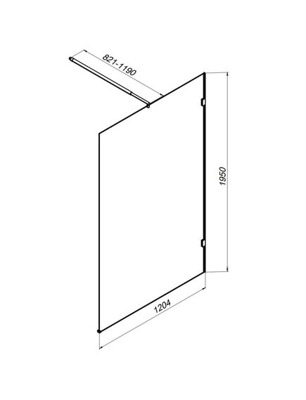 Купить W94WI-120-F1-MTE Душевая перегородка X-Joy 120x195, стекло прозр. 6 мм + покрытие, фурнитура мат хро (w94wi-120-f1-mte) по цене 16990 руб., в Санкт-Петебруге в интернет магазине 100-Систем, а также дургие товары AM.PM из раздела Душевые перегородки и Душевые двери, перегородки