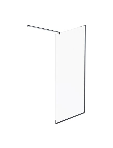 Купить W84WI-100-F1-BTE Душевая перегородка Func 100x200, стекло прозр. 8 мм + покрытие, профиль черный (w84wi-100-f1-bte) по цене 25890 руб., в Санкт-Петебруге в интернет магазине 100-Систем, а также дургие товары AM.PM из раздела Душевые перегородки и Душевые двери, перегородки