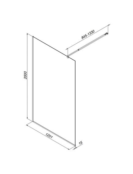 Купить W84WI-120-F1-MTE Душевая перегородка Func 120x200, стекло прозр. 8 мм + покрытие, профиль мат хром (w84wi-120-f1-mte) по цене 27990 руб., в Санкт-Петебруге в интернет магазине 100-Систем, а также дургие товары AM.PM из раздела Душевые перегородки и Душевые двери, перегородки