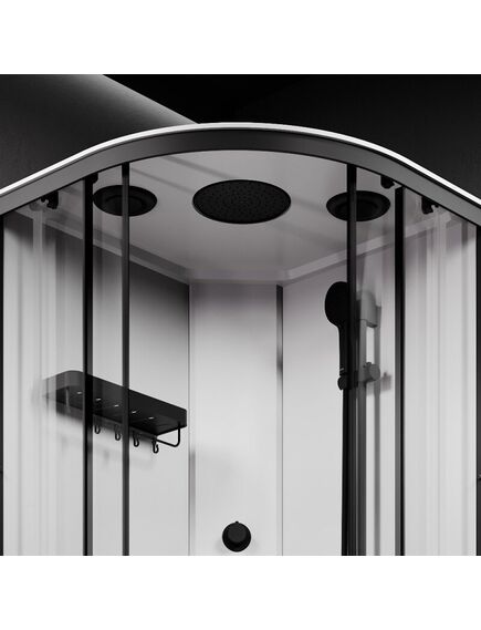 Купить W94C-401-090BT X-Joy кабина душевая  90x90, 1/4 круга,  профиль мат.черный, стекло прозрачное (w94c-401-090bt) по цене 60990 руб., в Санкт-Петебруге в интернет магазине 100-Систем, а также дургие товары AM.PM из раздела Душевые кабины и Душевые кабины и ограждения