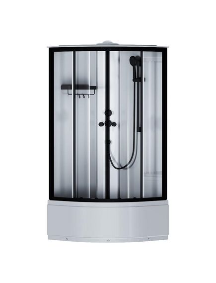 Купить W94C-401A-090BT X-Joy Deep кабина душевая  90x90, 1/4 круга,  профиль мат.черный, стекло прозрачное (w94c-401a-090bt) по цене 59490 руб., в Санкт-Петебруге в интернет магазине 100-Систем, а также дургие товары AM.PM из раздела Душевые кабины и Душевые кабины и ограждения