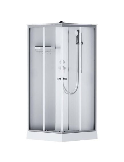 Купить W94C-403-090MT X-Joy Square кабина душевая  90x90,  профиль мат.хром, стекло прозрачное (w94c-403-090mt) по цене 55990 руб., в Санкт-Петебруге в интернет магазине 100-Систем, а также дургие товары AM.PM из раздела Душевые кабины и Душевые кабины и ограждения