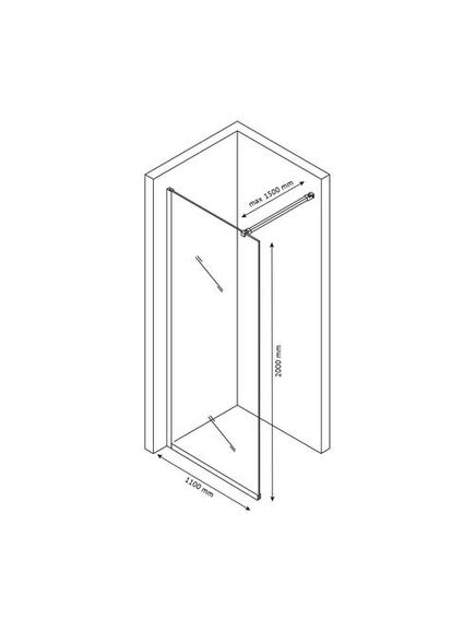 Купить Душевая стенка SKY BLACK 1100х2000  (064027) по цене 28990 руб., в Санкт-Петебруге в интернет магазине 100-Систем, а также дургие товары BERGES из раздела Душевые перегородки и Душевые двери, перегородки