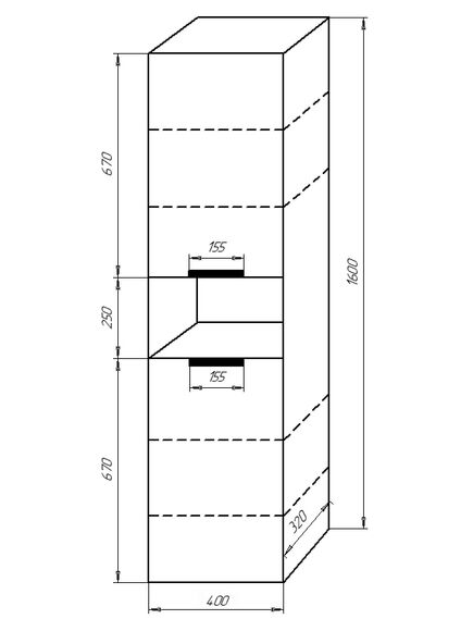 Купить Пенал Azario GRIS 40х32х160 Подвесной Дуб веллингтон (cs00080417) по цене 17429 руб., в Санкт-Петебруге в интернет магазине 100-Систем, а также дургие товары Azario из раздела Пеналы и Пеналы, комоды, шкафы