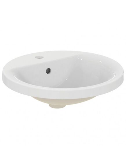 Купить Умывальник Ideal Standard CONNECT E504201 круглый встраиваемый пна столешницу (e504201) по цене 17490.18 руб., в Санкт-Петебруге в интернет магазине 100-Систем, а также дургие товары IDEAL STANDARD из раздела Встраиваемые раковины и Раковины и пьедесталы