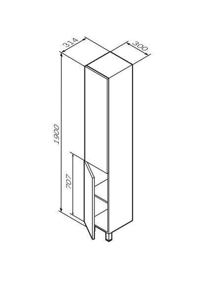 Купить M90CSL0306HF GEM, шкаф-колонна, напольный, левый, 30 см, двери, push-to-open, цвет: орех (m90csl0306hf) по цене 23690 руб., в Санкт-Петебруге в интернет магазине 100-Систем, а также дургие товары AM.PM из раздела Пеналы и Пеналы, комоды, шкафы