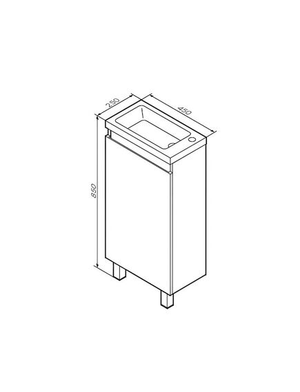 Купить M85AFSX0451WG X-Joy, База под раковину, напольная, 45 см, 1 дверца, белый глянец (m85afsx0451wg) по цене 7890 руб., в Санкт-Петебруге в интернет магазине 100-Систем, а также дургие товары AM.PM из раздела Тумбы под раковину и Мебель для ванной комнаты