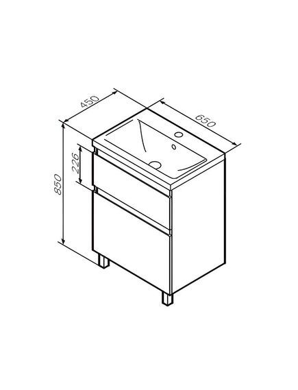 Купить M85AFSX0652WG X-Joy, База под раковину, напольная, 65 см, 2 ящика, белый глянец (m85afsx0652wg) по цене 14990 руб., в Санкт-Петебруге в интернет магазине 100-Систем, а также дургие товары AM.PM из раздела Тумбы под раковину и Мебель для ванной комнаты