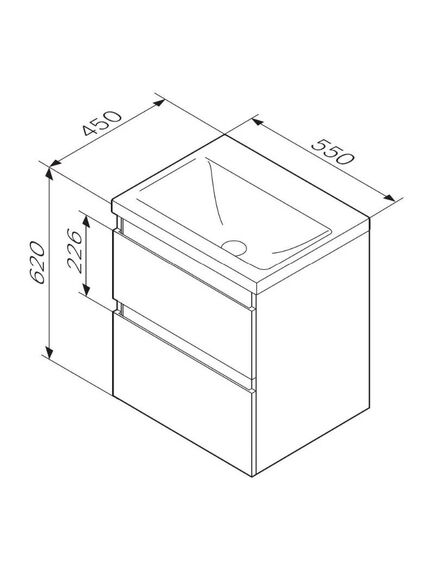 Купить M85AFHX0552WG X-Joy, База под раковину, подвесная, 55 см, 2 ящика, белый глянец (m85afhx0552wg) по цене 11790 руб., в Санкт-Петебруге в интернет магазине 100-Систем, а также дургие товары AM.PM из раздела Тумбы под раковину и Мебель для ванной комнаты