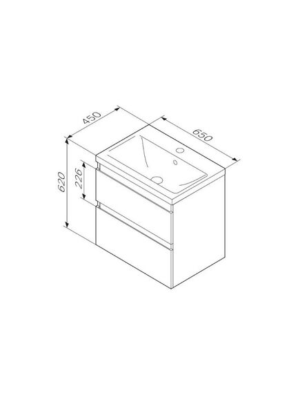 Купить M85AFHX0652WG X-Joy, База под раковину, подвесная, 65 см, 2 ящика, белый глянец (m85afhx0652wg) по цене 13990 руб., в Санкт-Петебруге в интернет магазине 100-Систем, а также дургие товары AM.PM из раздела Тумбы под раковину и Мебель для ванной комнаты