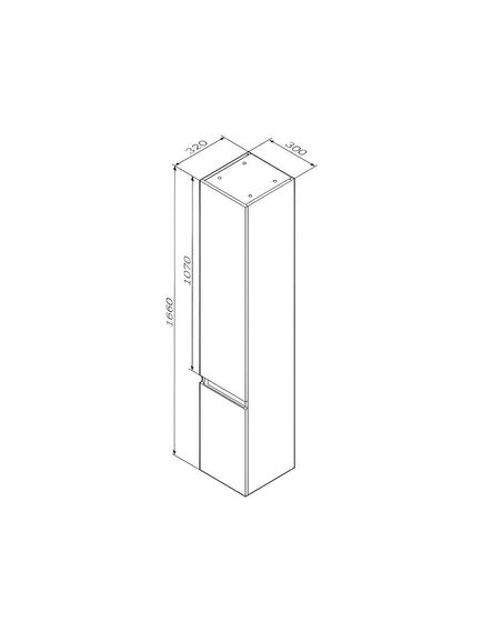 Купить M85ACHR0306WG X-Joy, шкаф-колонна, подвесной, правый, 30 см, цвет: белый, глянец (m85achr0306wg) по цене 19190 руб., в Санкт-Петебруге в интернет магазине 100-Систем, а также дургие товары AM.PM из раздела Пеналы и Пеналы, комоды, шкафы