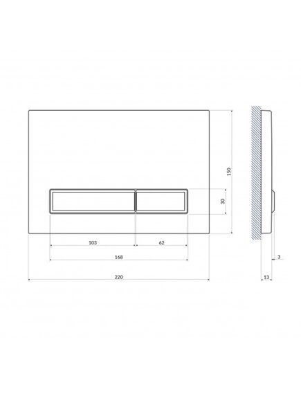 Купить Кнопка Cersanit BLICK для LINK PRO/VECTOR/LINK/HI-TEC пластик 64115 черный матовый (64115) по цене 5990 руб., в Санкт-Петебруге в интернет магазине 100-Систем, а также дургие товары CERSANIT из раздела Клавиши смыва и Инсталляции