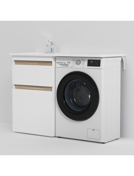 Купить M85AFSX0602WG X-Joy, База под столешницу для стиральной машины, напольная, 60 см, 2 ящика, белый гля (m85afsx0602wg) по цене 15790 руб., в Санкт-Петебруге в интернет магазине 100-Систем, а также дургие товары AM.PM из раздела Тумбы под раковину и Мебель для ванной комнаты