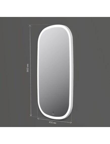 Купить M8FMOX0451WGH Зеркало универсальное с контурной LED-подсветкой, ИК- сенсором, вытянутое, 45*86 см (m8fmox0451wgh) по цене 11690 руб., в Санкт-Петебруге в интернет магазине 100-Систем, а также дургие товары AM.PM из раздела Зеркала и Мебель для ванной комнаты