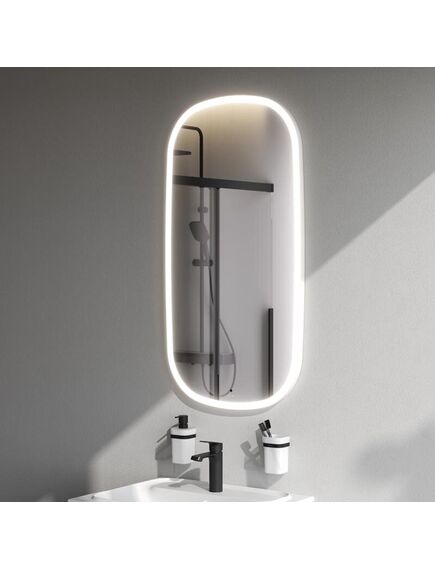 Купить M8FMOX0551WGH Зеркало универсальное с контурной LED-подсветкой, ИК- сенсором,вытянутое, 55*100 см (m8fmox0551wgh) по цене 14290 руб., в Санкт-Петебруге в интернет магазине 100-Систем, а также дургие товары AM.PM из раздела Зеркала и Мебель для ванной комнаты