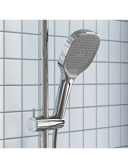 Купить 940020000 Merkur ручной душ, квадрат 3 функции, хром (940020000) по цене 4690 руб., в Санкт-Петебруге в интернет магазине 100-Систем, а также дургие товары DAMIXA из раздела Лейки и Комплектующие для душа