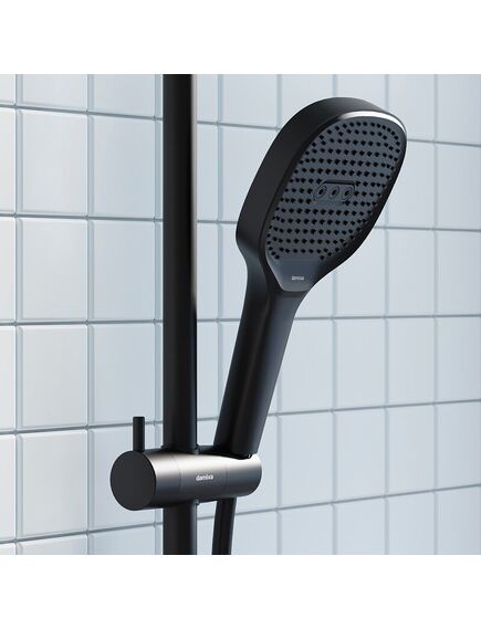 Купить 940020300 Merkur ручной душ, квадрат 3 функции, черный (940020300) по цене 3990 руб., в Санкт-Петебруге в интернет магазине 100-Систем, а также дургие товары DAMIXA из раздела Лейки и Комплектующие для душа