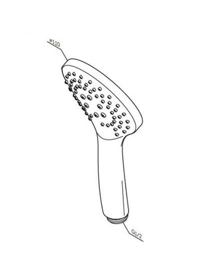 Купить F0290022 Gem ручной душ 110 мм, чёрный, шт. (f0290022) по цене 2790 руб., в Санкт-Петебруге в интернет магазине 100-Систем, а также дургие товары AM.PM из раздела Лейки и Комплектующие для душа